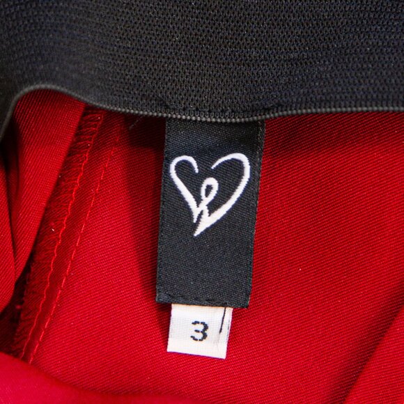 Windsor Y2K Red Beaded Strapless Formal Sheath Dress, size 3 - Picture 6 of 7